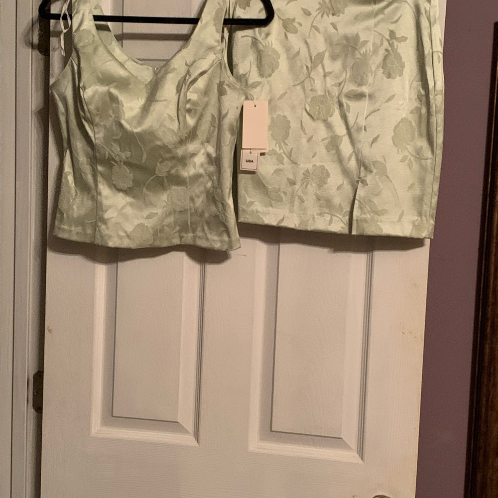 Sexy Fitted top and Midi skirt.